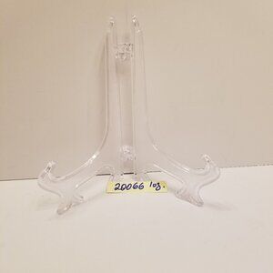 Front Loading Easel, Back Hinges, Adjustable Clear Plastic 6" Tall Easel